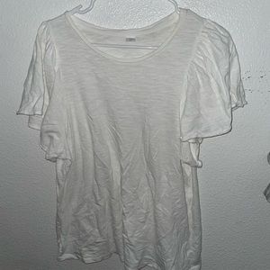 Old Navy white ruffle sleeved top